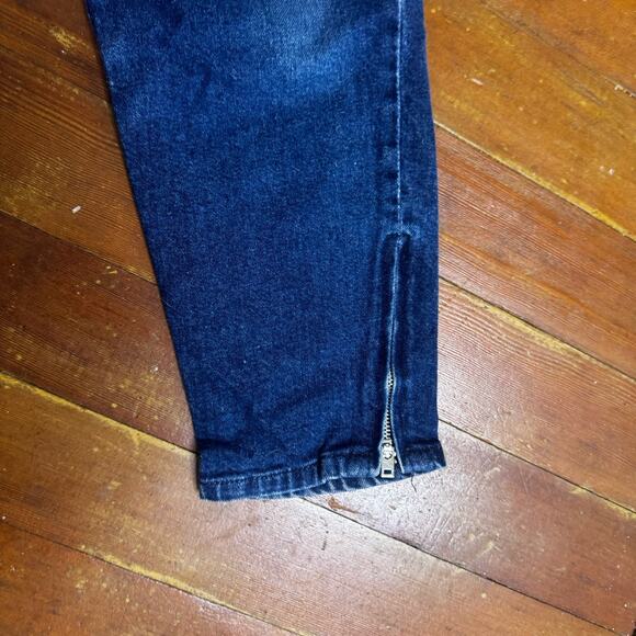 Vintage Y2K POLO Ralph Lauren Dark Wash Jeans Cropped Denim Ankle Zip Indie 6 - Picture 3 of 5